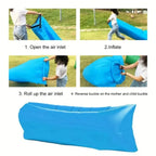 Bolsa de sofá inflable, colchón portátil para acampar, sillón reclinable para festival de música, colchoneta para exteriores, cojín de aire, tumbona de playa