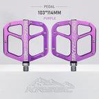 Pedales de bicicleta Pedal de bicicleta de montaña Pedal plano de plataforma de bicicleta ligera de 9/16 pulgadas para BMX MTB bicicleta de carretera para adultos
