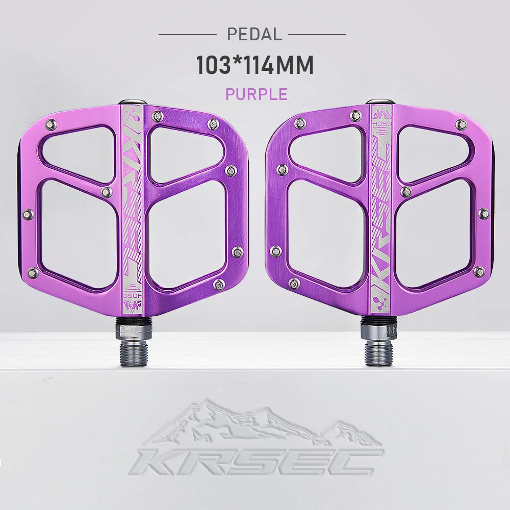 Pedales de bicicleta Pedal de bicicleta de montaña Pedal plano de plataforma de bicicleta ligera de 9/16 pulgadas para BMX MTB bicicleta de carretera para adultos
