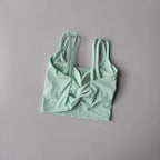 Sujetadores deportivos para mujer, Top deportivo, lencería Sexy, almohadilla fija push-up, sujetador de Yoga, ropa interior anudada en la espalda, chaleco para correr, camisetas de gimnasio
