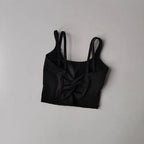 Sujetadores deportivos para mujer, Top deportivo, lencería Sexy, almohadilla fija push-up, sujetador de Yoga, ropa interior anudada en la espalda, chaleco para correr, camisetas de gimnasio