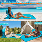 Cama de playa plegable Goture de 1,8 M con reposacabezas, cama ultraligera para exteriores, reclinable, cama plegable de viaje para playa con conducción automática