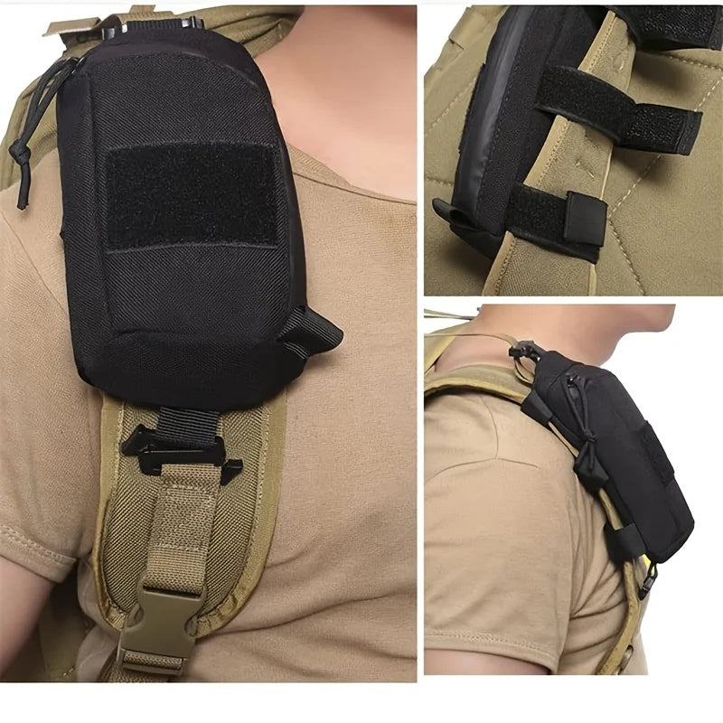 Bolsa de accesorios táctica EDC, equipo de senderismo portátil al aire libre, funda para teléfono móvil de montañismo, tela Oxford duradera