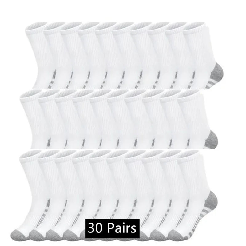 10/20/30 pares de calcetines clásicos para hombre, calcetines deportivos Unisex para correr, baloncesto, antideslizantes, calcetines transpirables para exteriores para hombre