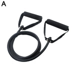 Bandas de resistencia de 5 niveles con asas para Yoga, cuerda de tracción elástica para ejercicio físico, banda de tubo para entrenamientos en casa, entrenamiento de fuerza D1z5