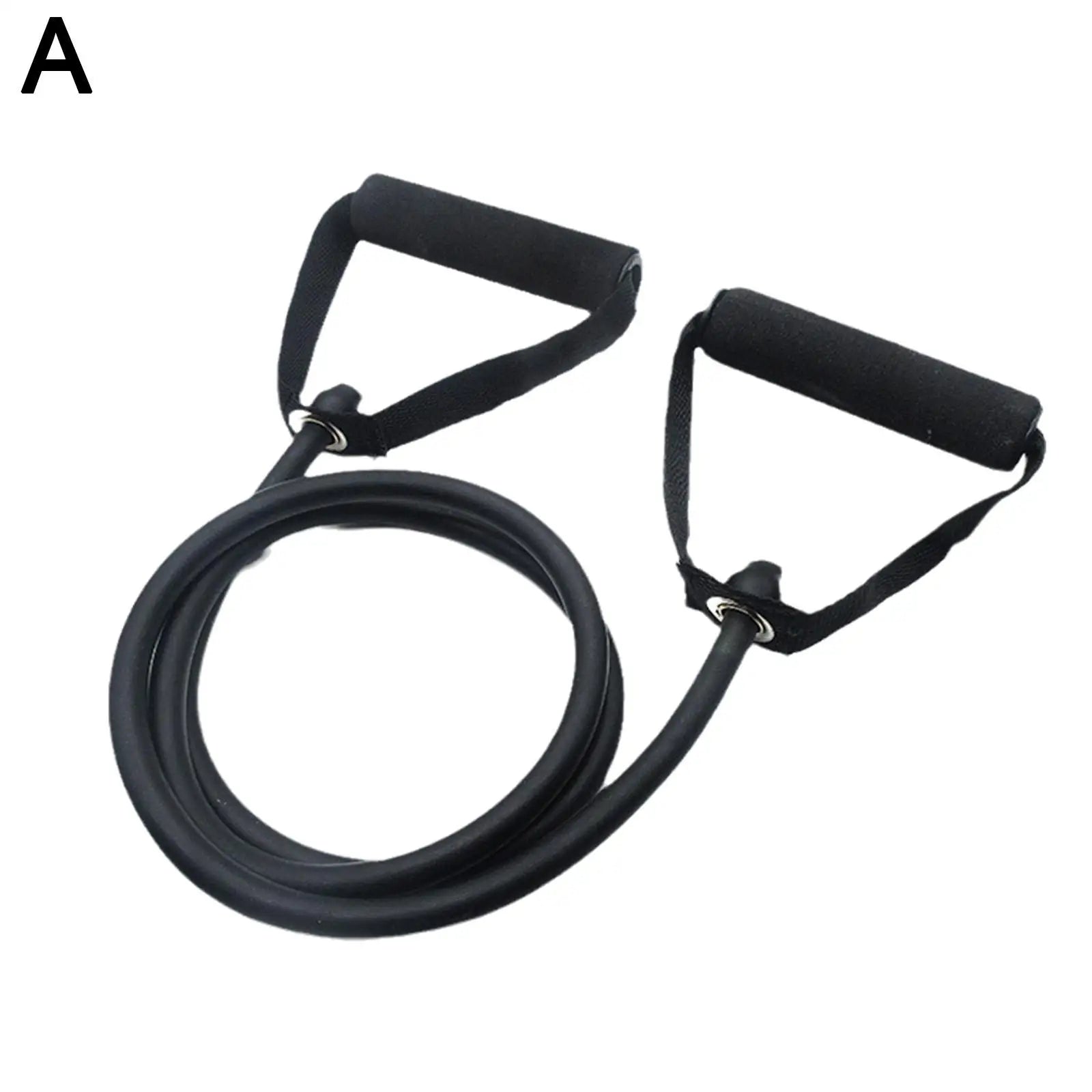 Bandas de resistencia de 5 niveles con asas para Yoga, cuerda de tracción elástica para ejercicio físico, banda de tubo para entrenamientos en casa, entrenamiento de fuerza D1z5