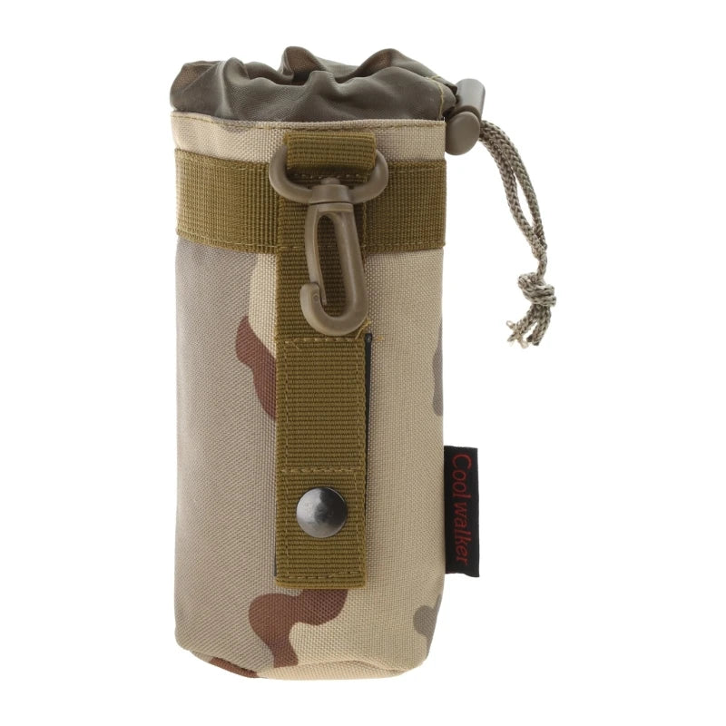 Bolsa portabotellas G92F, bolsa táctica nailon para botella agua portabotellas para acampar, senderismo