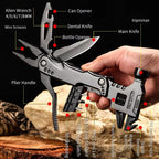 Llave multifuncional, martillo, cuchillo, alicates, herramienta de supervivencia para acampar al aire libre, herramienta de ahorro de trabajo, cuchillo multiherramienta de acero inoxidable