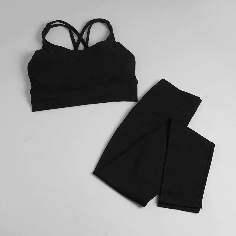 Nuevo Conjunto de traje deportivo para Pilates para mujer, ropa deportiva profesional que absorbe los golpes, sujetador para correr, traje de yoga, pecho de secado rápido