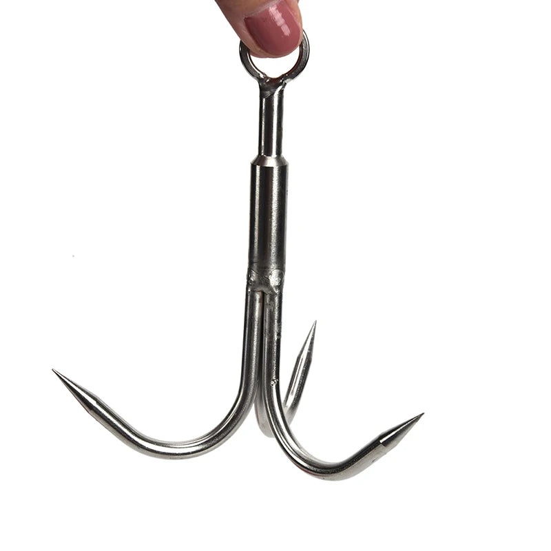Gancho de agarre de 3 garras, herramienta de mosquetón de supervivencia de escalada, acero inoxidable, 1 unidad