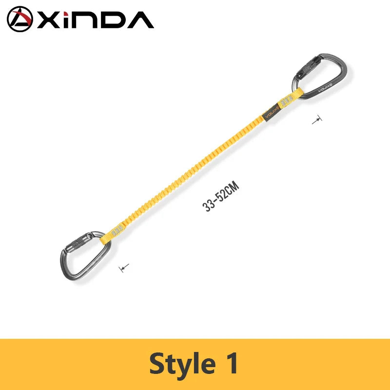 Xinda-cordón de herramienta de seguridad con gancho de mosquetón, cuerda de seguridad anticaída, accesorios de escalada para trabajo aéreo
