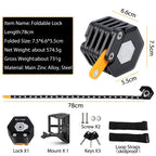 Candado plegable para bicicleta, candado de seguridad antirrobo de acero de aleación portátil, candado para bicicleta eléctrica, accesorios para bicicleta de montaña y carretera