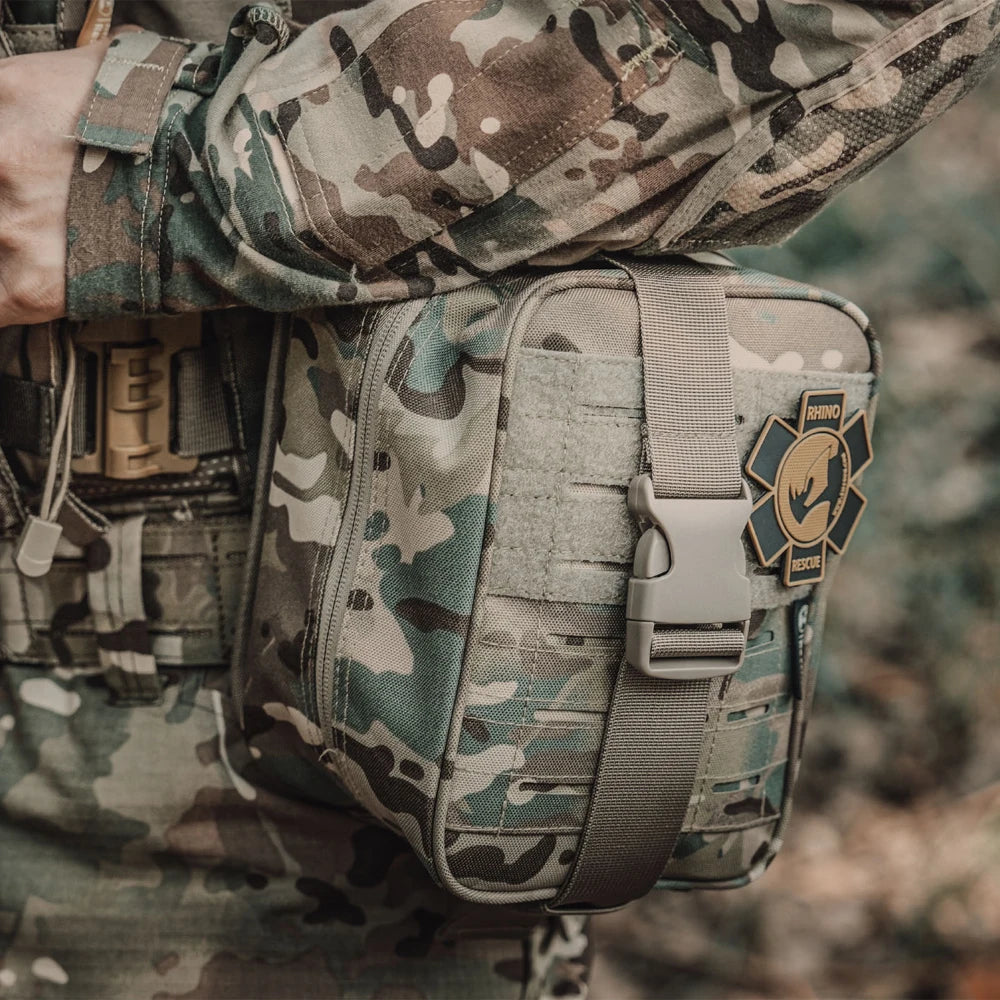 RHINO RESCUE-SE IFAK Botiquín de primeros auxilios para traumatismos, bolsa médica táctica para viajes en casa en coche, senderismo y acampada, equipo de supervivencia de emergencia