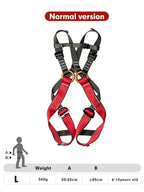 Arnés de cuerpo completo de expansión interior para niños escalada en roca al aire libre protección al aire libre cinturón de seguridad para niños