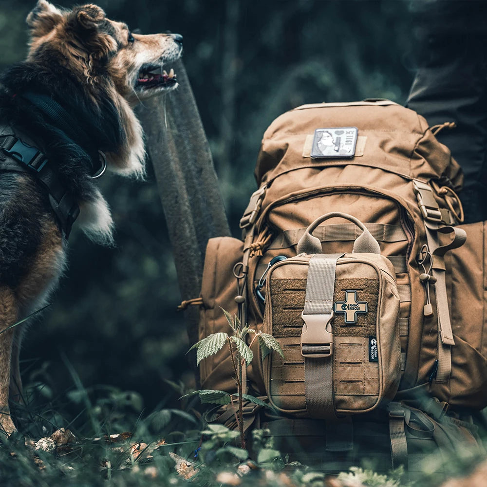 RHINO RESCUE-SE IFAK Botiquín de primeros auxilios para traumatismos, bolsa médica táctica para viajes en casa en coche, senderismo y acampada, equipo de supervivencia de emergencia