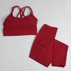 Nuevo Conjunto de traje deportivo para Pilates para mujer, ropa deportiva profesional que absorbe los golpes, sujetador para correr, traje de yoga, pecho de secado rápido