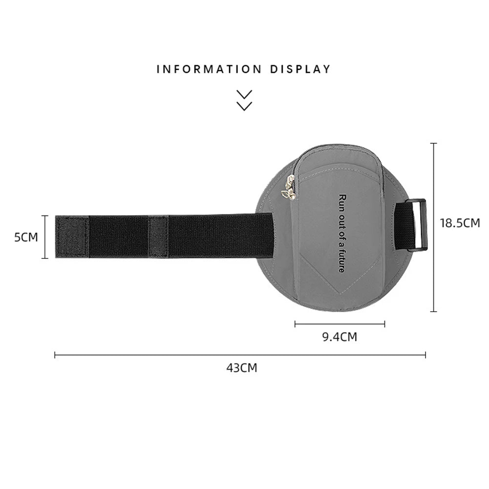 Brazalete impermeable para exteriores, bolsa de muñeca deportiva para correr, soporte para teléfono con conector para auriculares, bolsa móvil