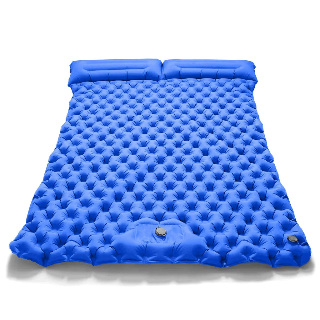 Colchón inflable doble para acampar al aire libre, colchoneta para dormir Extra ancha, cama plegable ultraligera, colchoneta para dormir, colchoneta de viaje para coche
