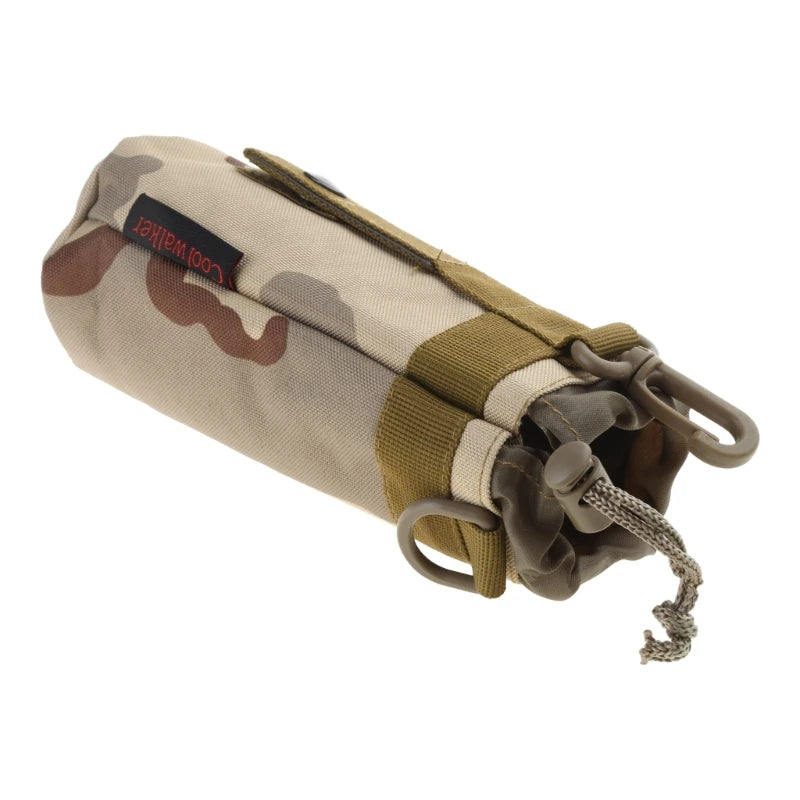 Bolsa portabotellas G92F, bolsa táctica nailon para botella agua portabotellas para acampar, senderismo