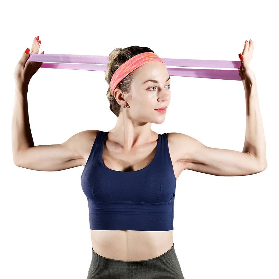 Bandas de resistencia deportivas para yoga y entrenamiento en casa, bandas elásticas de resistencia para Fitness, estiramiento, Pilates, Crossfit, entrenamiento, equipo de gimnasio