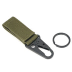 Mosquetón con hebilla de correas de nailon táctico, gancho EDC Molle para mochila, Clip para cinturón, llavero, colgador para acampar y escalar al aire libre, 3 uds.