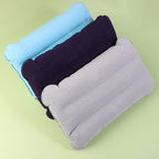 Almohada inflable portátil de PVC flocado, almohada de aire para dormir para acampar, viajes, senderismo al aire libre, vuelo, almohada plegable para reposacabezas