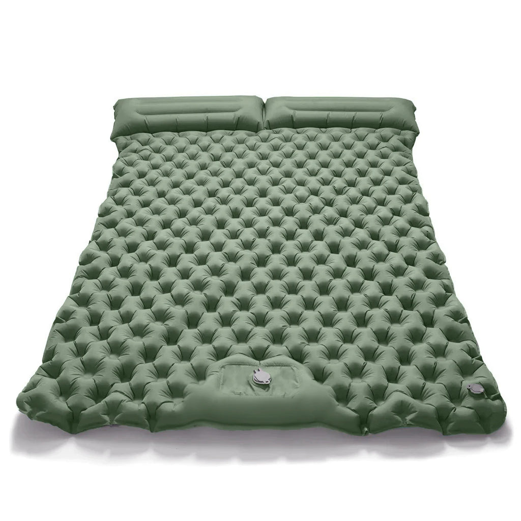 Colchón inflable doble para acampar al aire libre, colchoneta para dormir Extra ancha, cama plegable ultraligera, colchoneta para dormir, colchoneta de viaje para coche