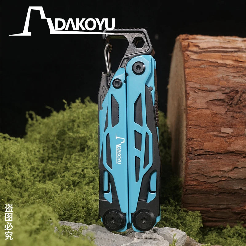 DAKOYU DKShadow Alicates multiherramienta para acampar con silbato de emergencia Herramienta compacta para exteriores de 8 colores, adecuada para senderismo y acampada