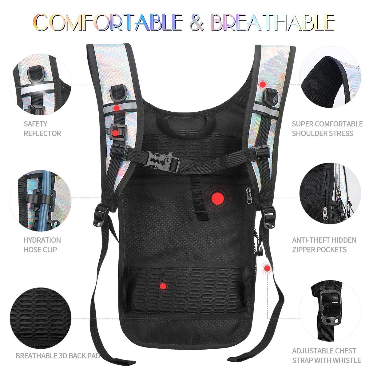 Mochila impermeable portátil para bicicleta con capa aislante, bolsa de agua de 3L, bolsa para deportes al aire libre, escalada, senderismo, mochila de hidratación